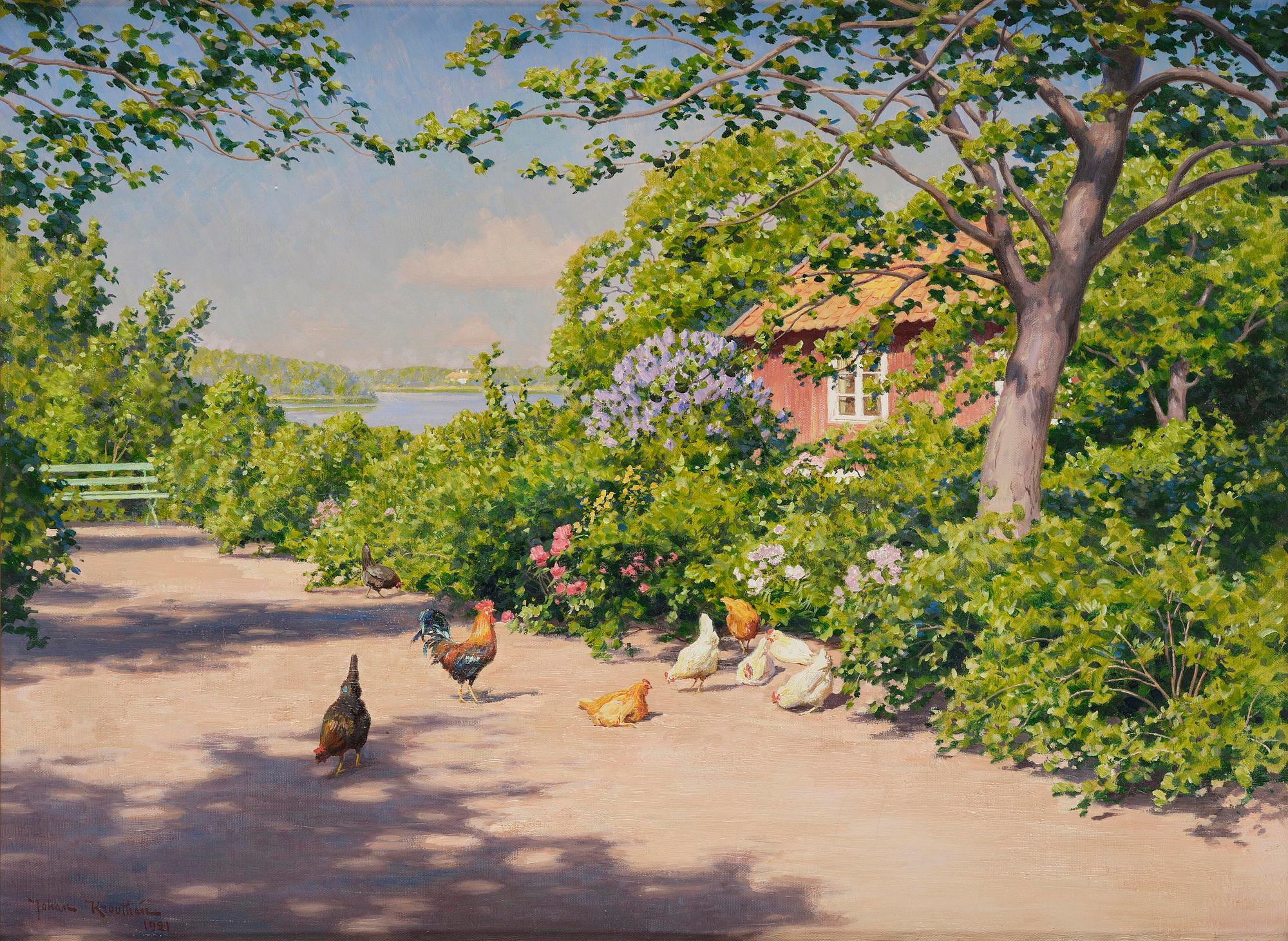 Johan Krouthén, Summer garden.