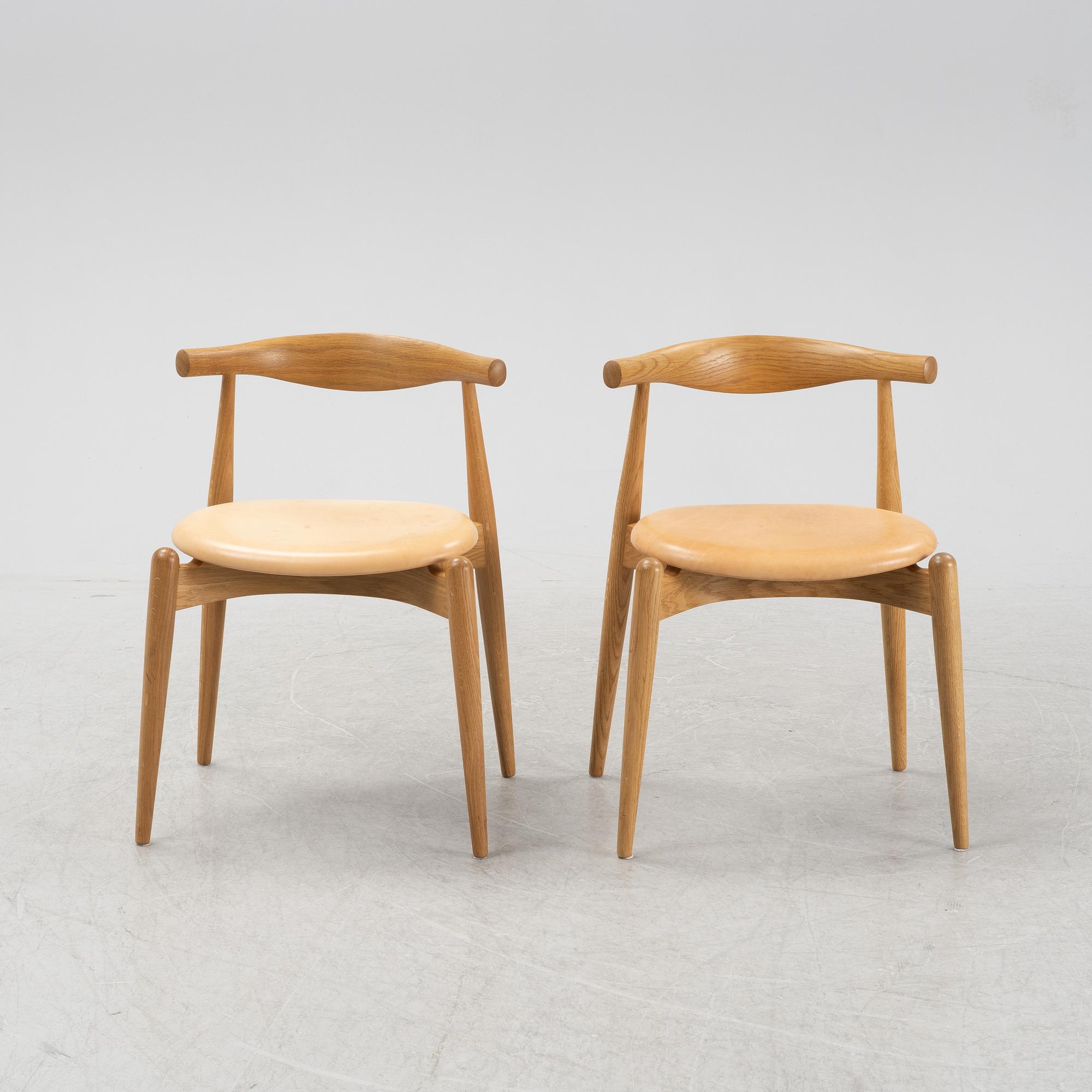 Hans J Wegner, stolar 6 st, modell CH-20, Carl Hansen & son, formgiven 1956.