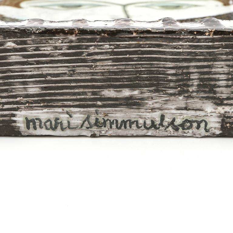 Mari Simmulson, vase, signed Uppsala Ekeby stoneware.