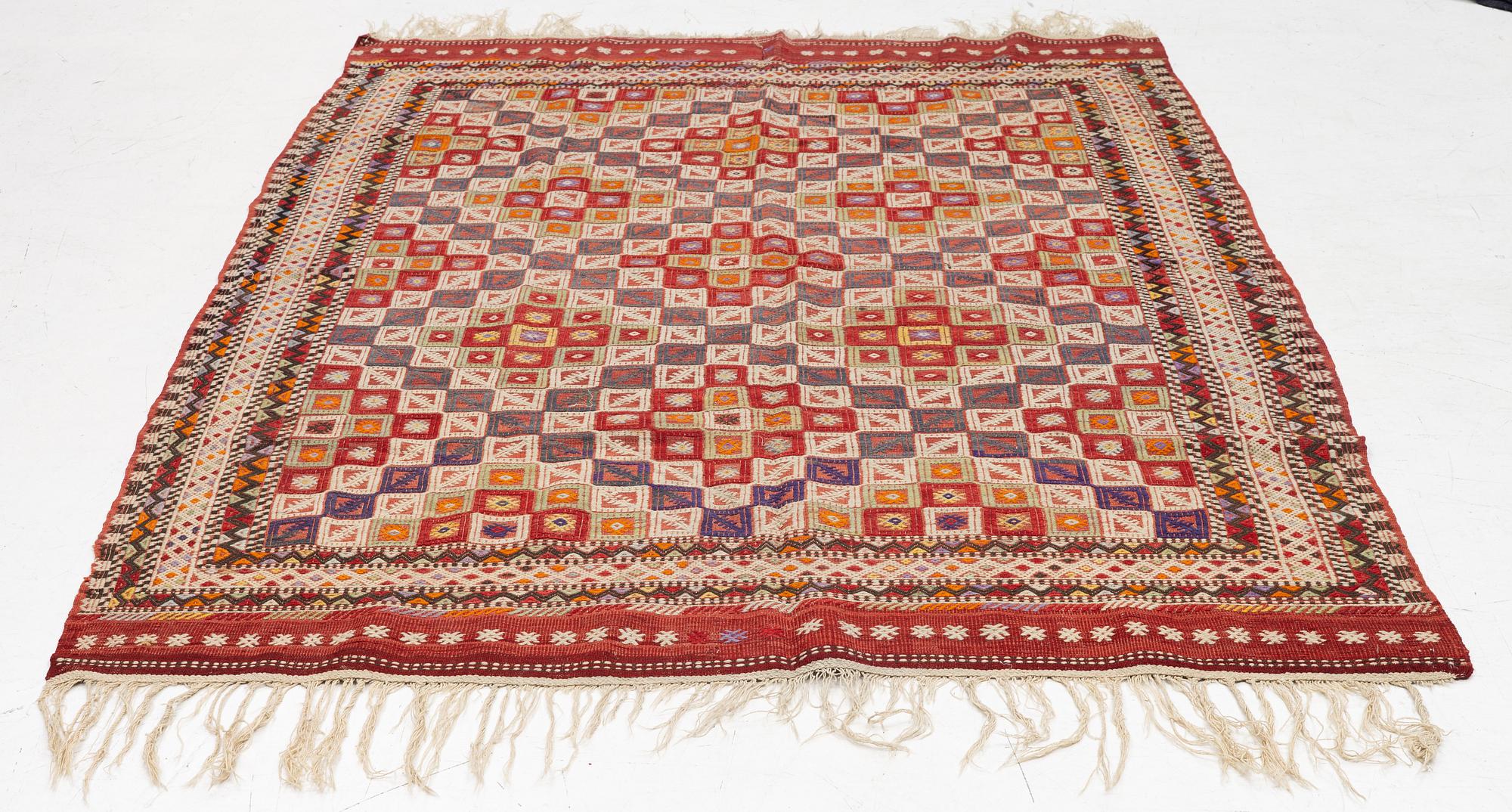 A flat weave textile, Anatolia, c. 222 x 165 cm.