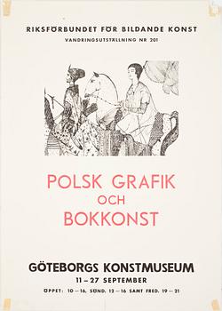 UTSTÄLLNINGSAFFISHER, 6 st, 1900-talets andra hälft.