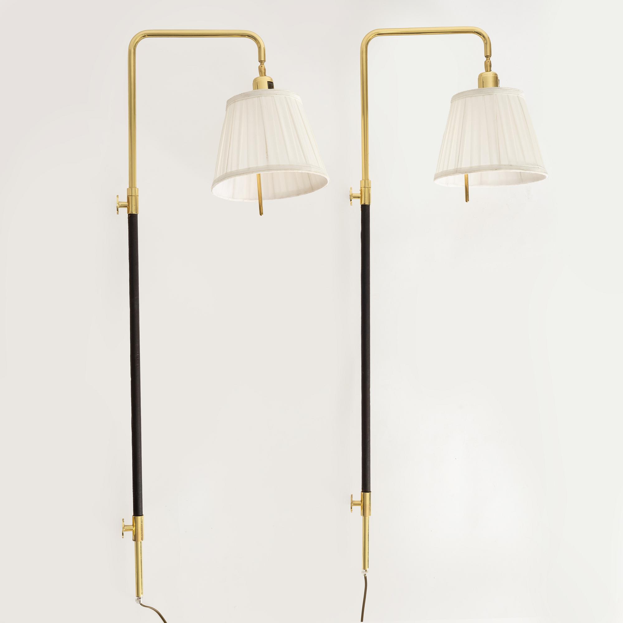 Wall lamps, a pair, Blond Belysning AB, Värnamo, Sweden, 2000s.