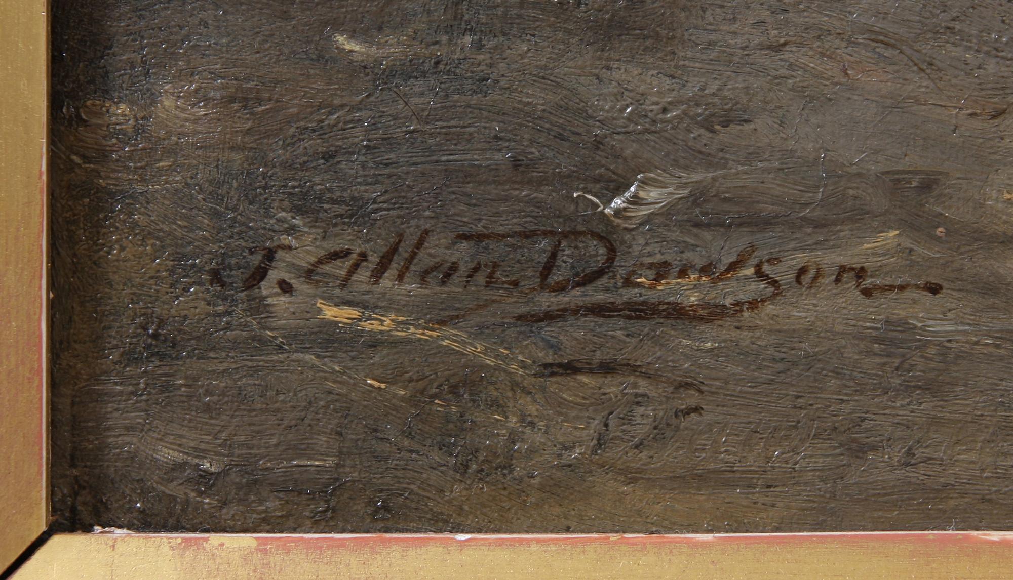 OKÄND KONSTNÄR, olja på duk, sign "J Allan Dowson", 1800-talets andra hälft.