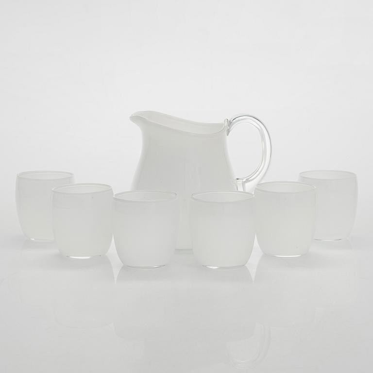 Maire Gullichsen, a set of six jug and drinking glasses, for Iittala.