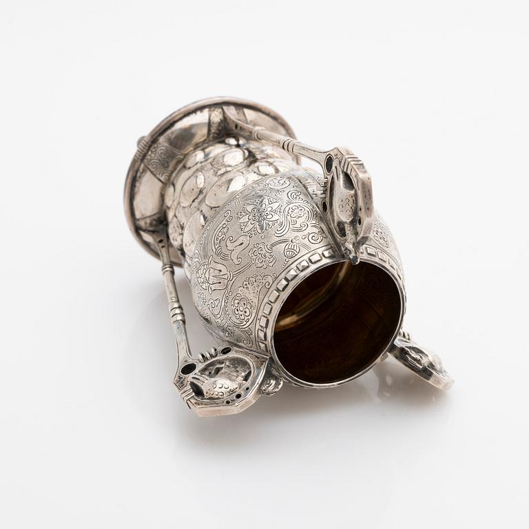 Vase, silver, Art Nouveau, C.G. Hallberg, Stockholm, 1912.