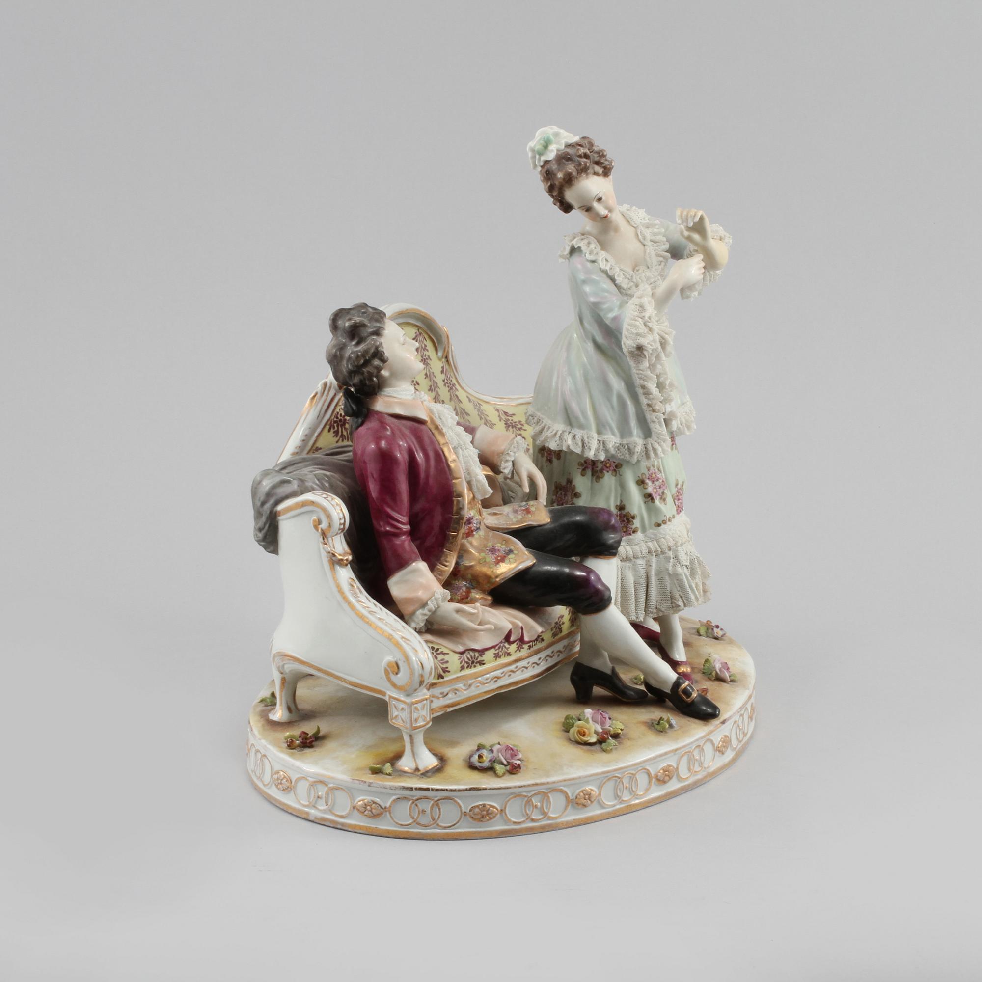 FIGURGRUPP, porslin, 1900-tal.