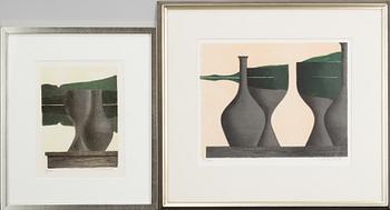 PHILIP VON SCHANTZ, 2 st, Färglitografier, signerade och numrerade 93/200, 162/180.