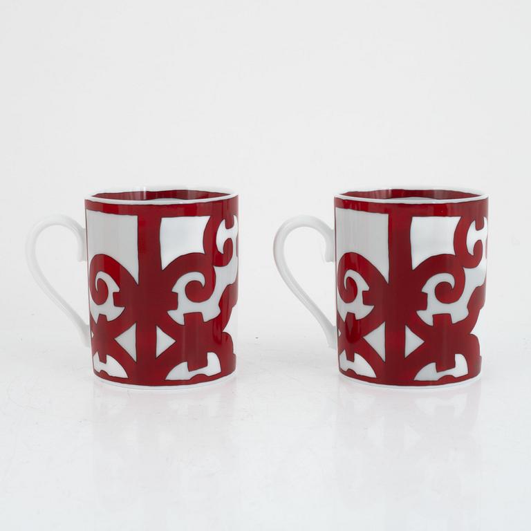 Hermès, mugs, 2 pcs, "Balcon du Guadalquivir".