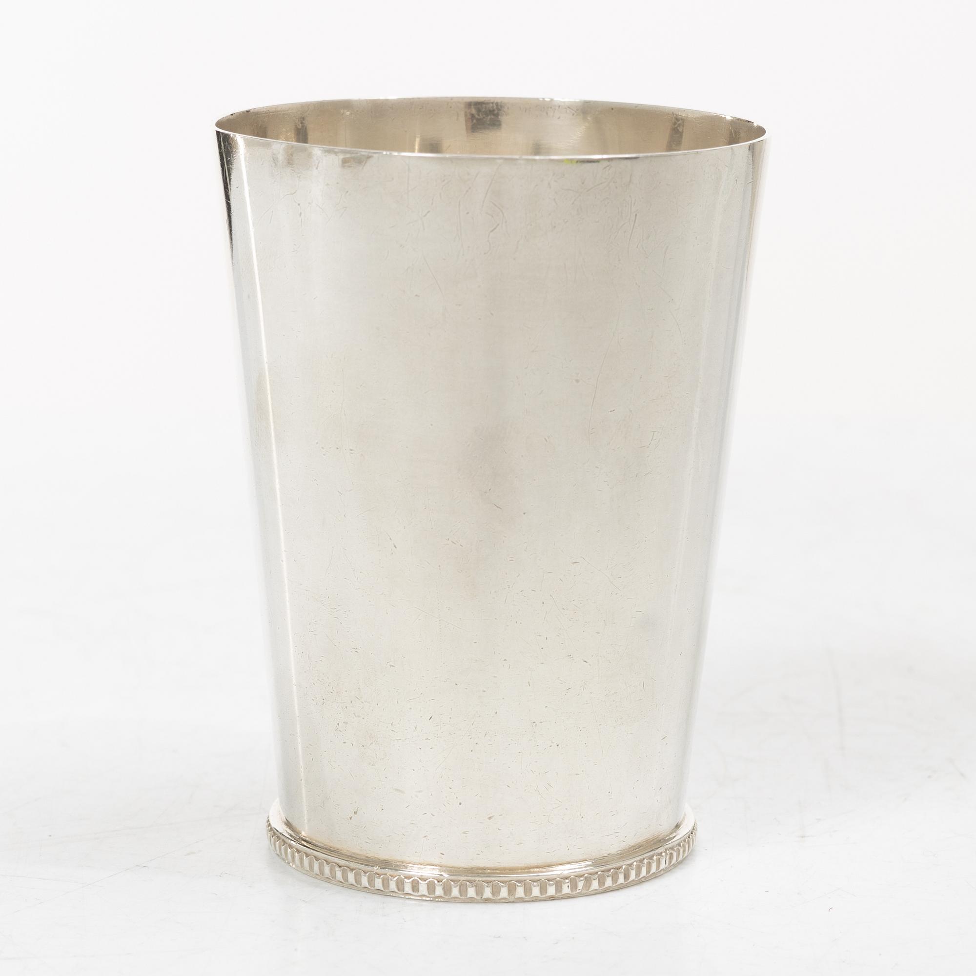 Wiwen Nilsson, a sterling silver beaker, Lund, Sweden 1944.