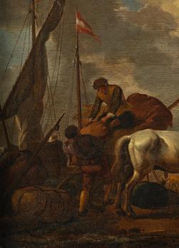 Philips Wouwerman, circle of, Unloading the cargo.