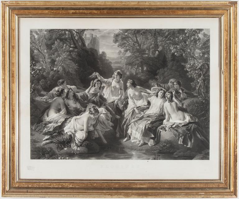 PHILIPP HERMANN EICHENS, gravyr, 1858. Signerad i plåten.