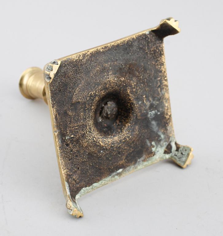 LJUSSTAKE, mässing, 1600-tal.