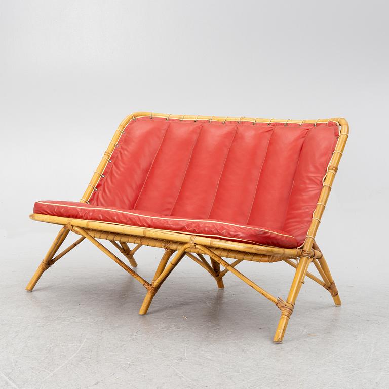 Seating group, 4 pieces, mid-20th century.