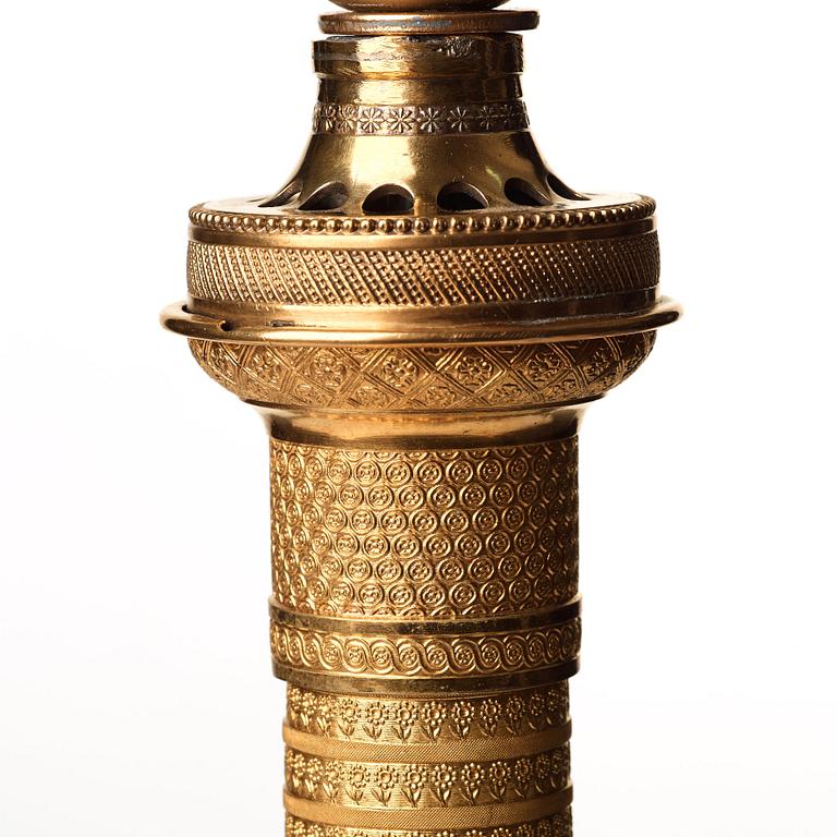 A presumably Russian Empire early 19th century table lamp.