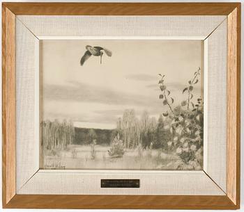 Harald Wiberg · HARALD WIBERG, teckning, signerad, daterad 1948.