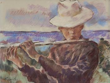 836. Lotte Laserstein, Girl with a flute.