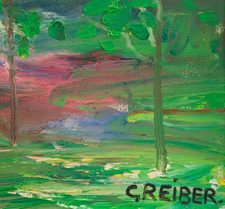 GUNNAR GREIBER, olja på duk, signerad.