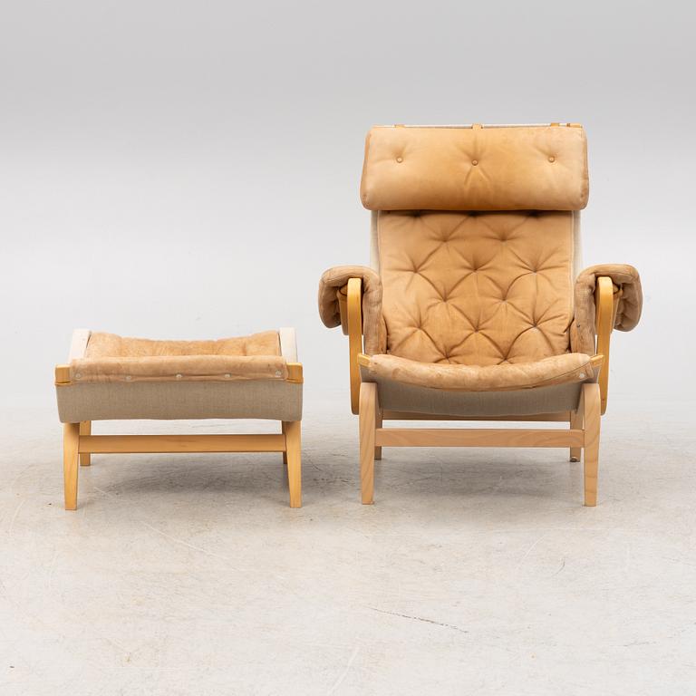 Bruno Mathsson, armchair with footstool, "Pernilla", Dux.