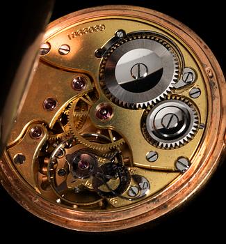 DAMFICKUR, guld 14k. Urverk märkt Zenith. 1900-tal.