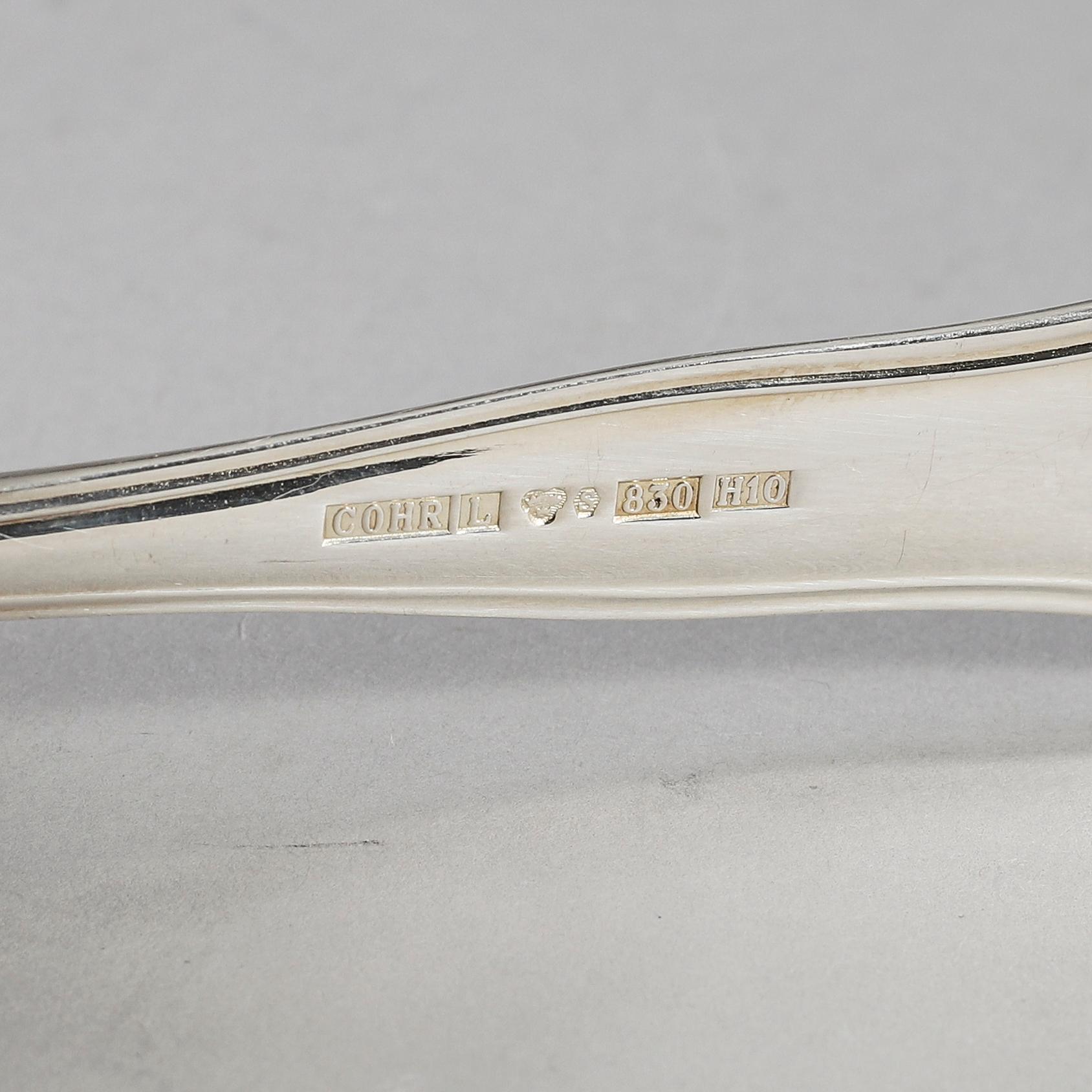 A Cohr 'Sachsisk' model silver cutlery, Denmark, mid 20th century (36 pieces).