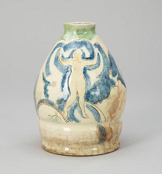 A Swedidh earthenware 1920s vase, signed VN.