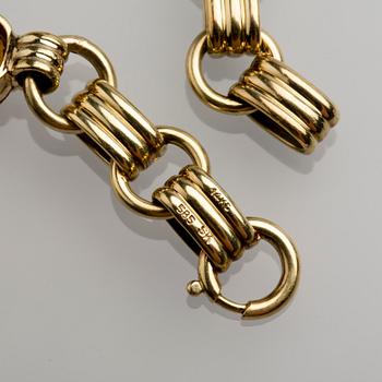 ARMBAND, 14 K guld med citriner, ca 9.00 ct. Vikt ca 16 g.