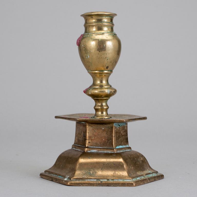 LJUSSTAKE, mässing, barock.