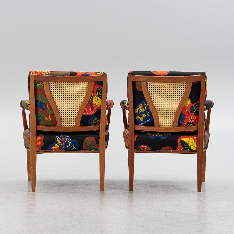 Josef Frank, a pair of model B 969 armchairs, Firma Svenskt Tenn, Sweden.