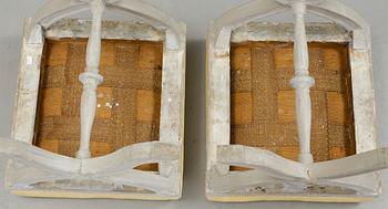 A pair of late Gustavian circa 1800 stools.