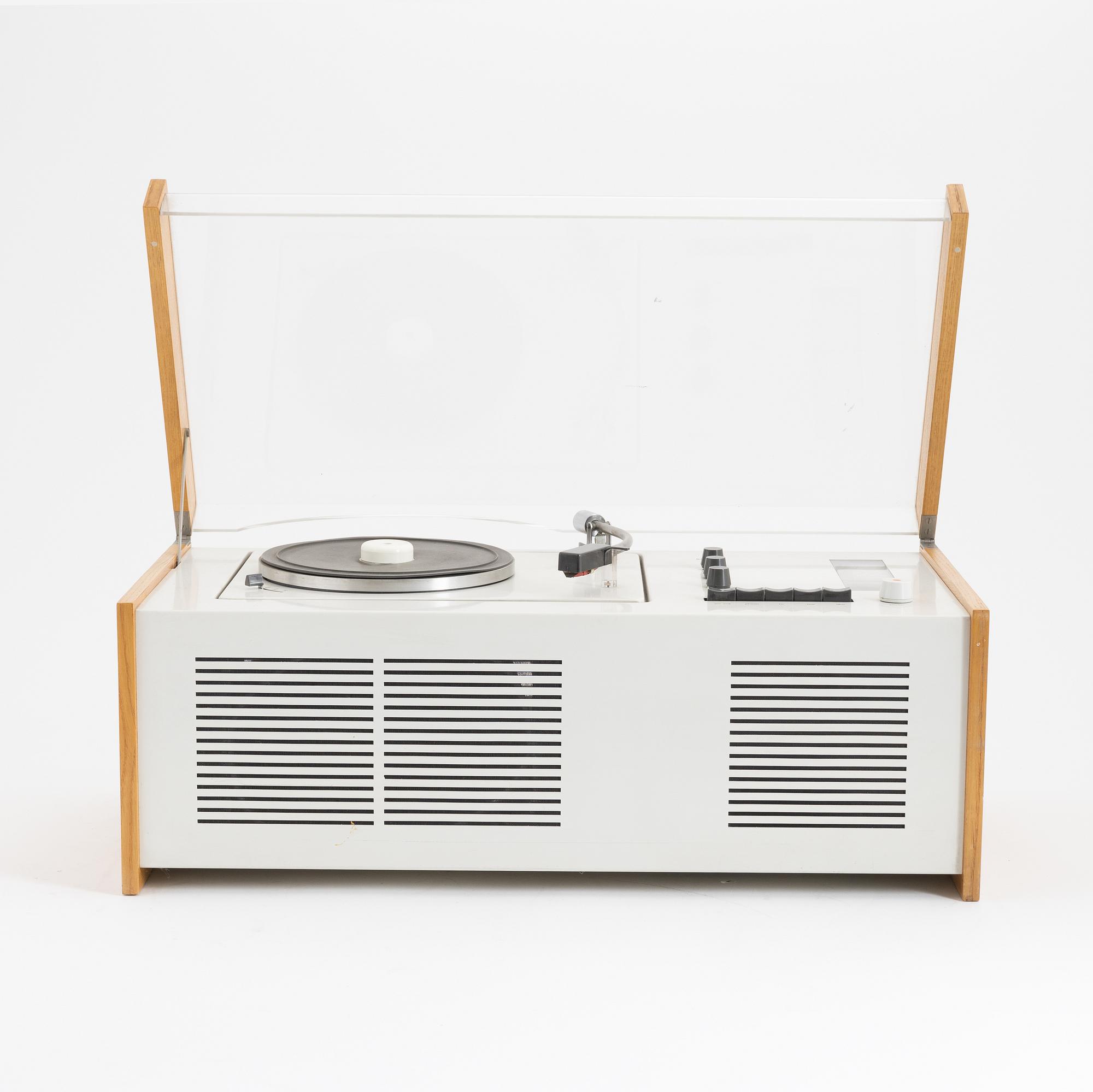 Dieter Rams, skivspelare med högtalare, SK 55 och L 12, Braun.