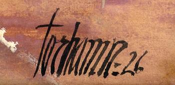 A signed and dated watercolor by Gunnar Torhamn.