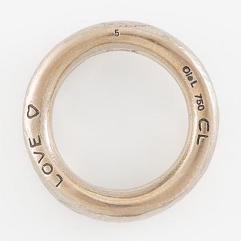 Charlotte Lynggaard, Ole Lynggaard, "Love ring", 18K white gold with brilliant-cut diamonds.