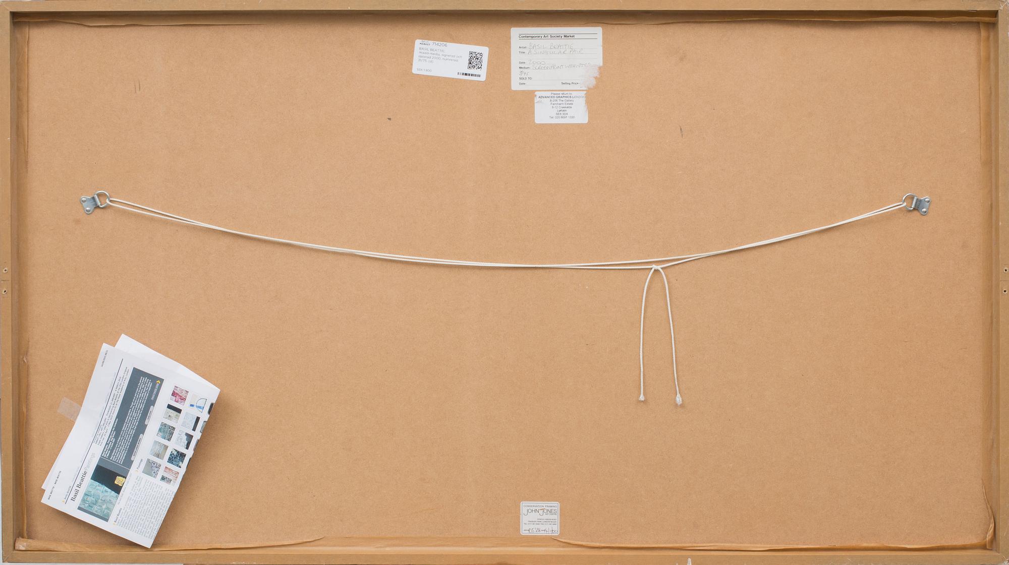 BASIL BEATTIE, mixed-media, signerad och daterad 2000, numrerad 31/75.