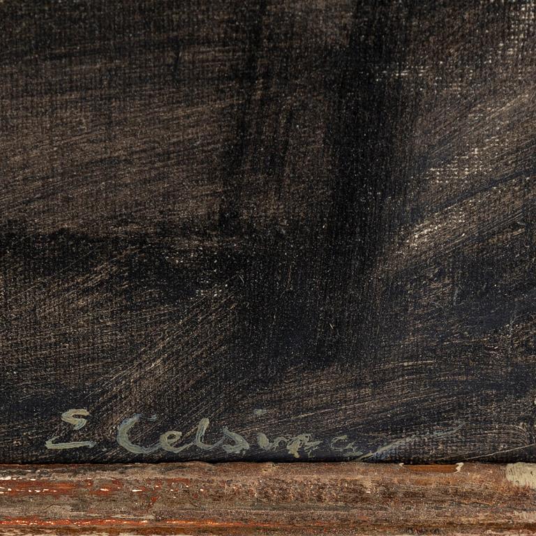 Elsa Backlund Celsing, olja på duk, signerad.