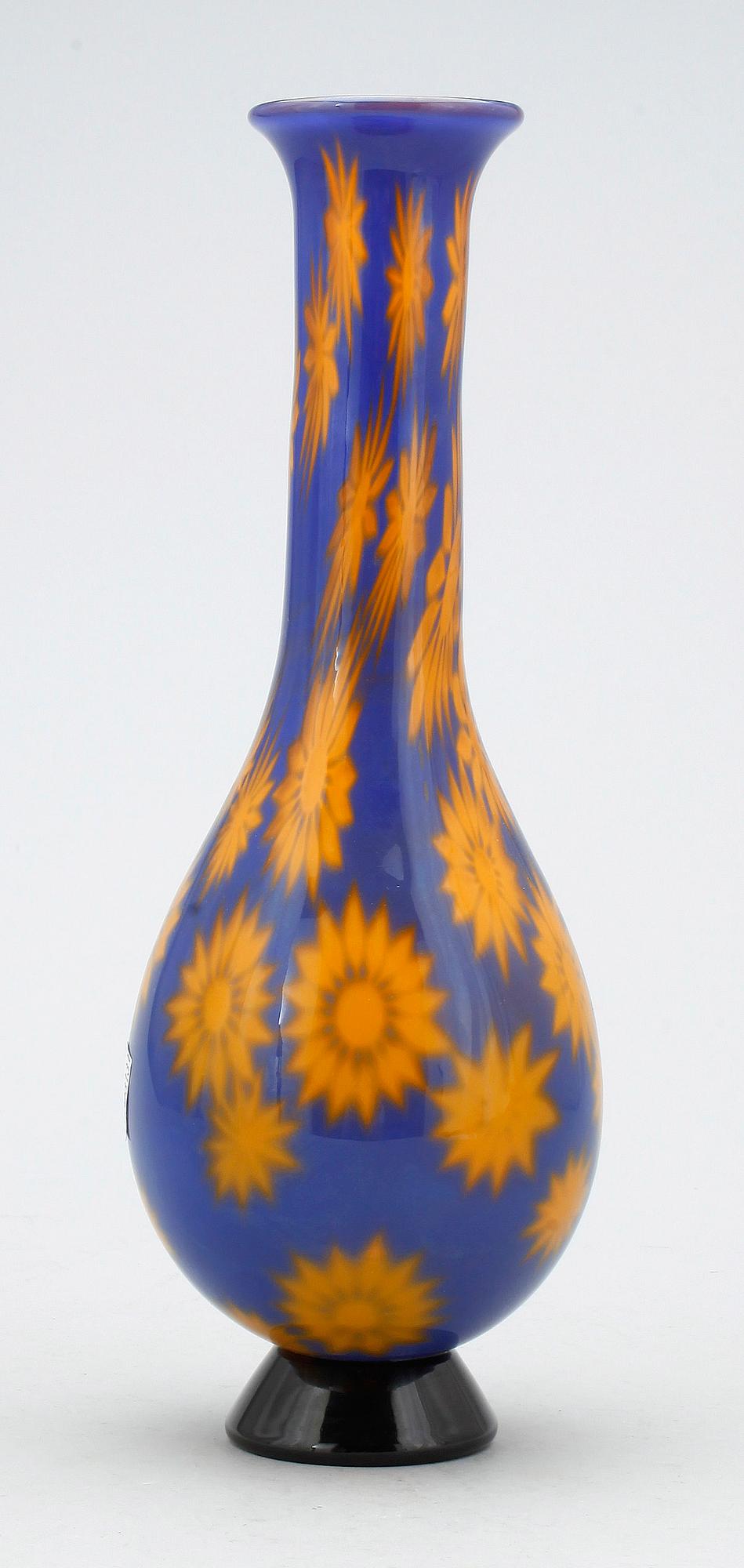 VAS, glas, signerad Herman Gatterer, Boda -98, Unik.