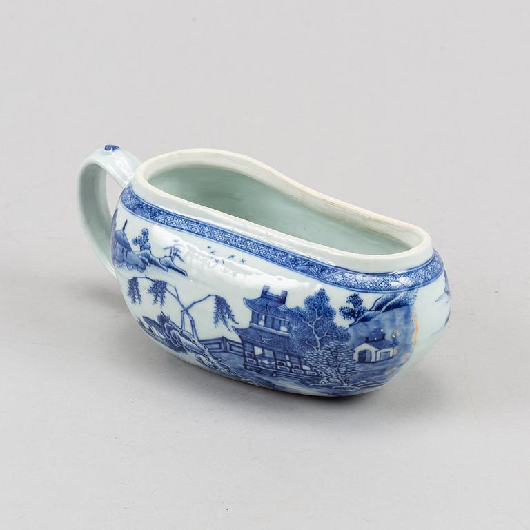 A blue and white bourdalou, Qing dynasty, Qianlong (1736-95).