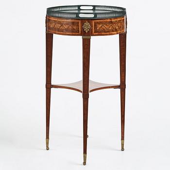 A Gustavian late 18th century table, attributed to Gottlieb Iwersson, royal cabinetmaker, master in Stockholm 1778-1813.