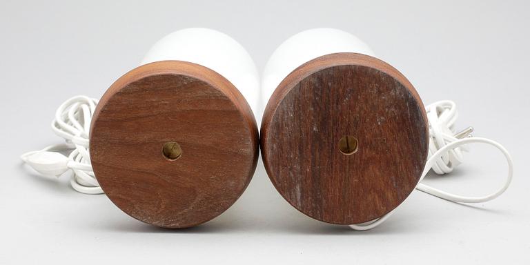 BORDSLAMPOR, ett par, Uno och Östen Kristiansson, Luxus, 1960-tal.