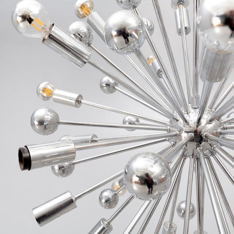 A Paul de Haan Sputnik ceiling pendant later part of the 20th century.