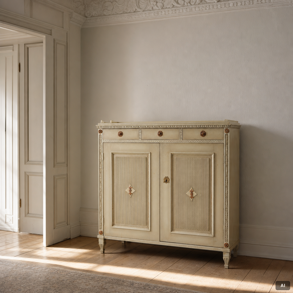 A late-Gustavian sideboard, Sweden, around 1800.