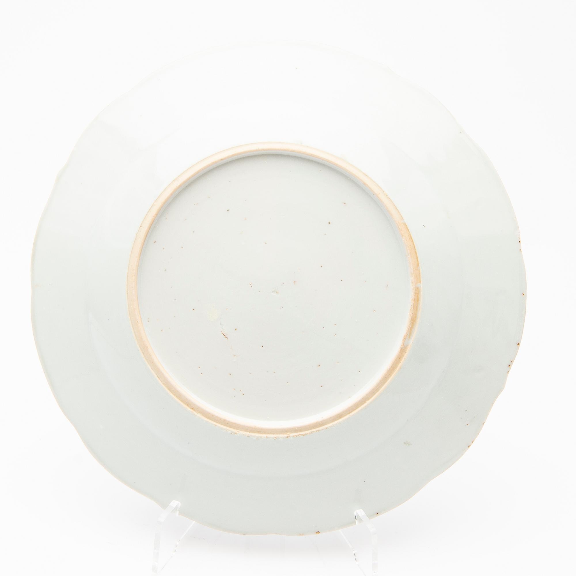 Plates, 4 + 6, China, 17th/18th century.