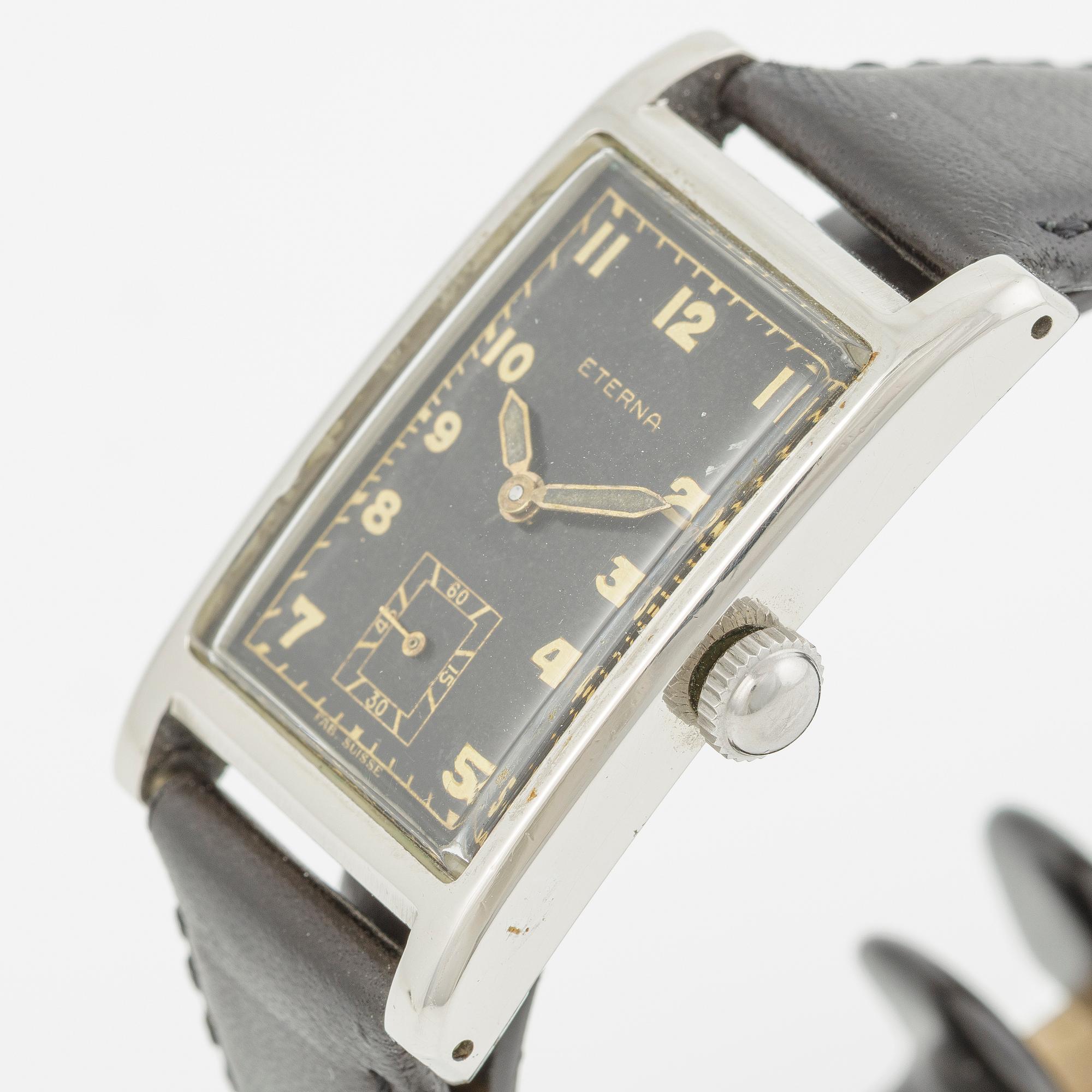 Eterna, "Tank", wristwatch, 22 x 38 mm.