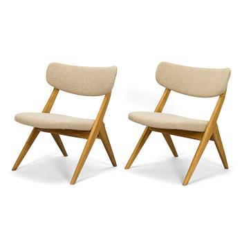 Ilmari Lappalainen, a pair of , 'Bambino' 2429 chairs for Asko. designed 1955.