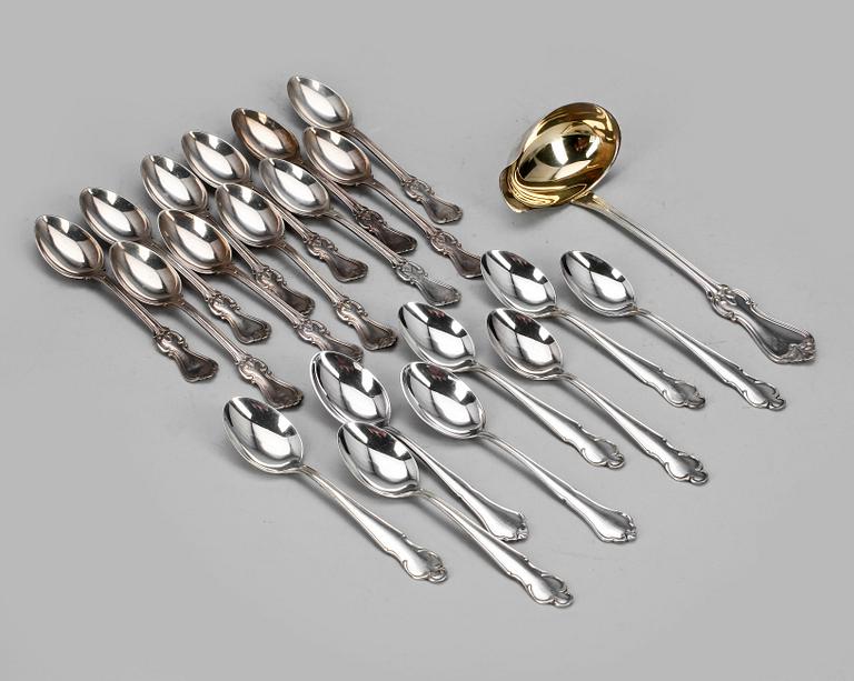 SKEDAR, 20 st, silver, bland annat GAB, Stockholm, 1959. Total vikt ca 332g.