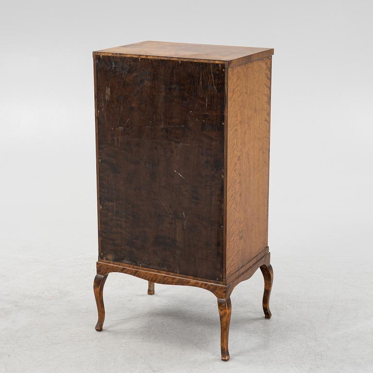 A birch music cabinet, first half of the 20th Century.