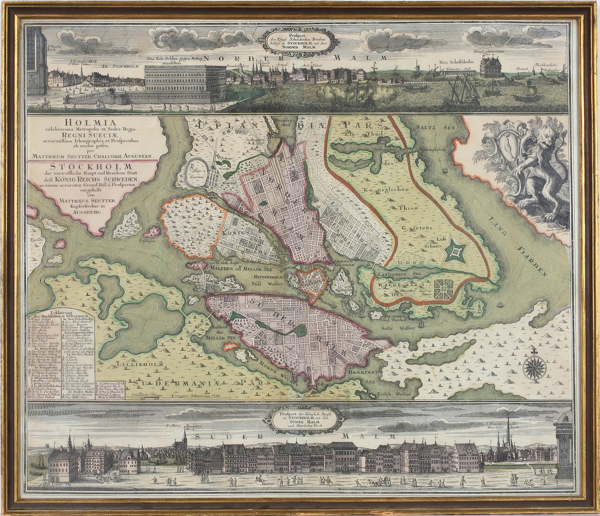 KARTA, "Stockholm", 1800-tal.