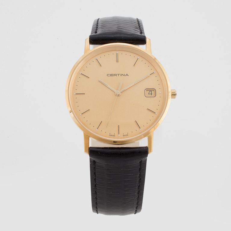 CERTINA, wristwatch, 33,5 mm, 18K gold,