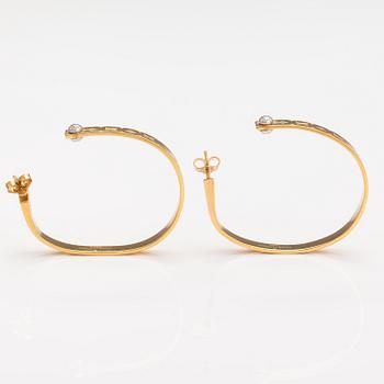 Louis Vuitton, A pair of "Nanogram hoop" earrings. Marked Louis Vuitton Paris, Italy.