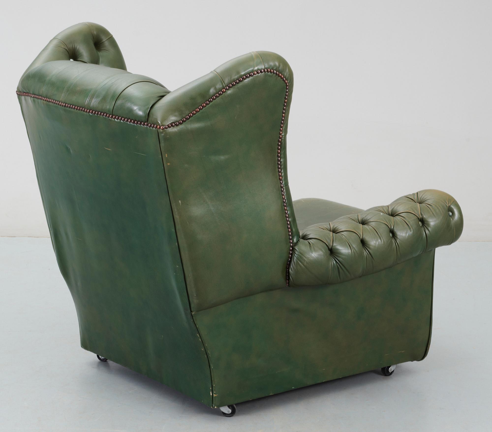 FÅTÖLJ, engelsk stil, 1900-tal.