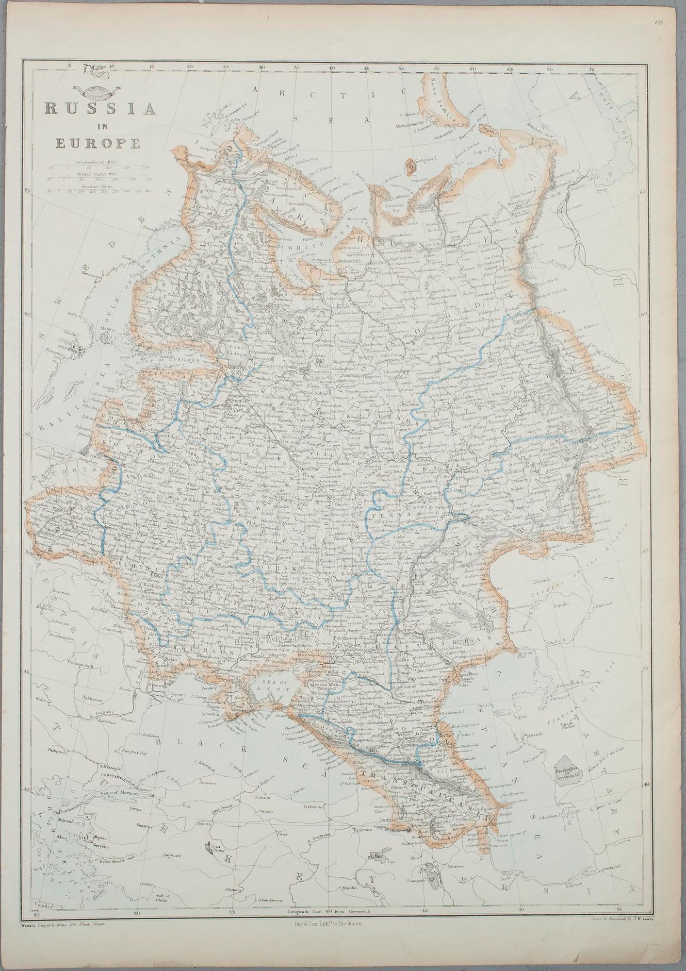 KARTOR, 4 st, Ryssland 1830-1860-tal.